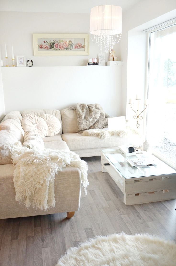 Cream Living Room With Wall Shelf Room Decor And Design