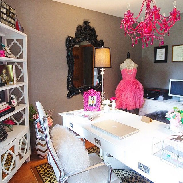 Gray Dressing Room With Pink Chandelier Room Decor And Design