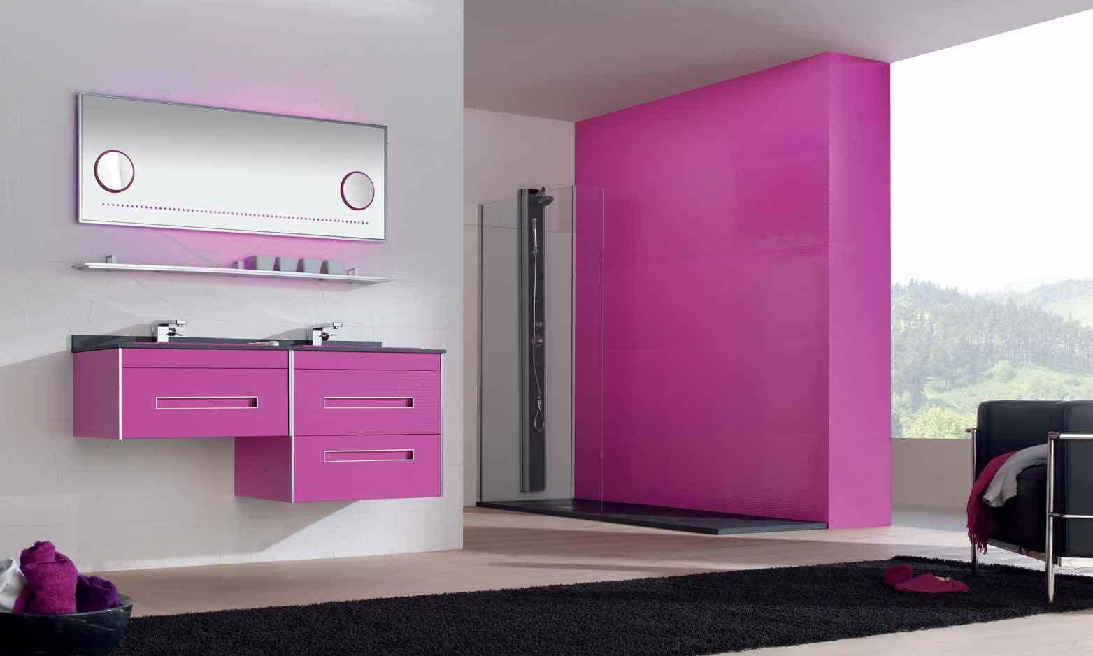 Modern Bathroom With Neon Pink Glow Room Decor And Design Prev More Room Decor
