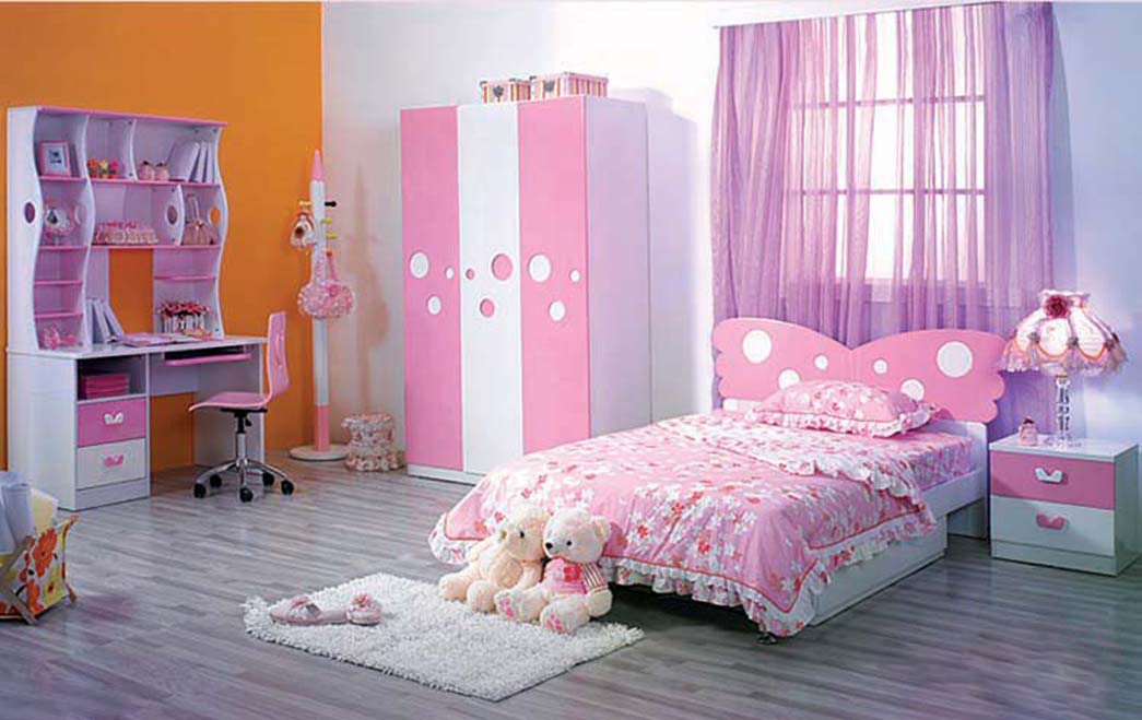 pink and purple bedroom with a wall of gold - room decor and design