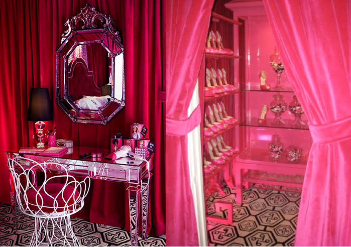 Hot Pink Dressing Room - Room Decor and Design
